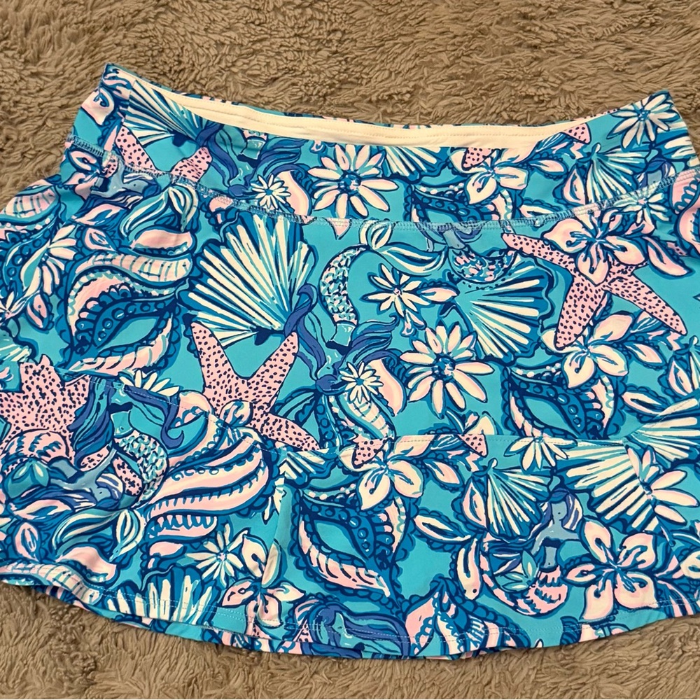 Lilly Pulitzer LUXLETIC Floral Blue Women's Skort